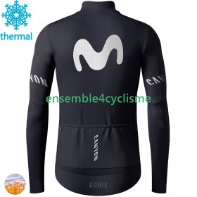 Tenue Maillot M/L + Collant à Bretelles Hiver Thermal Fleece Movistar Team 2025